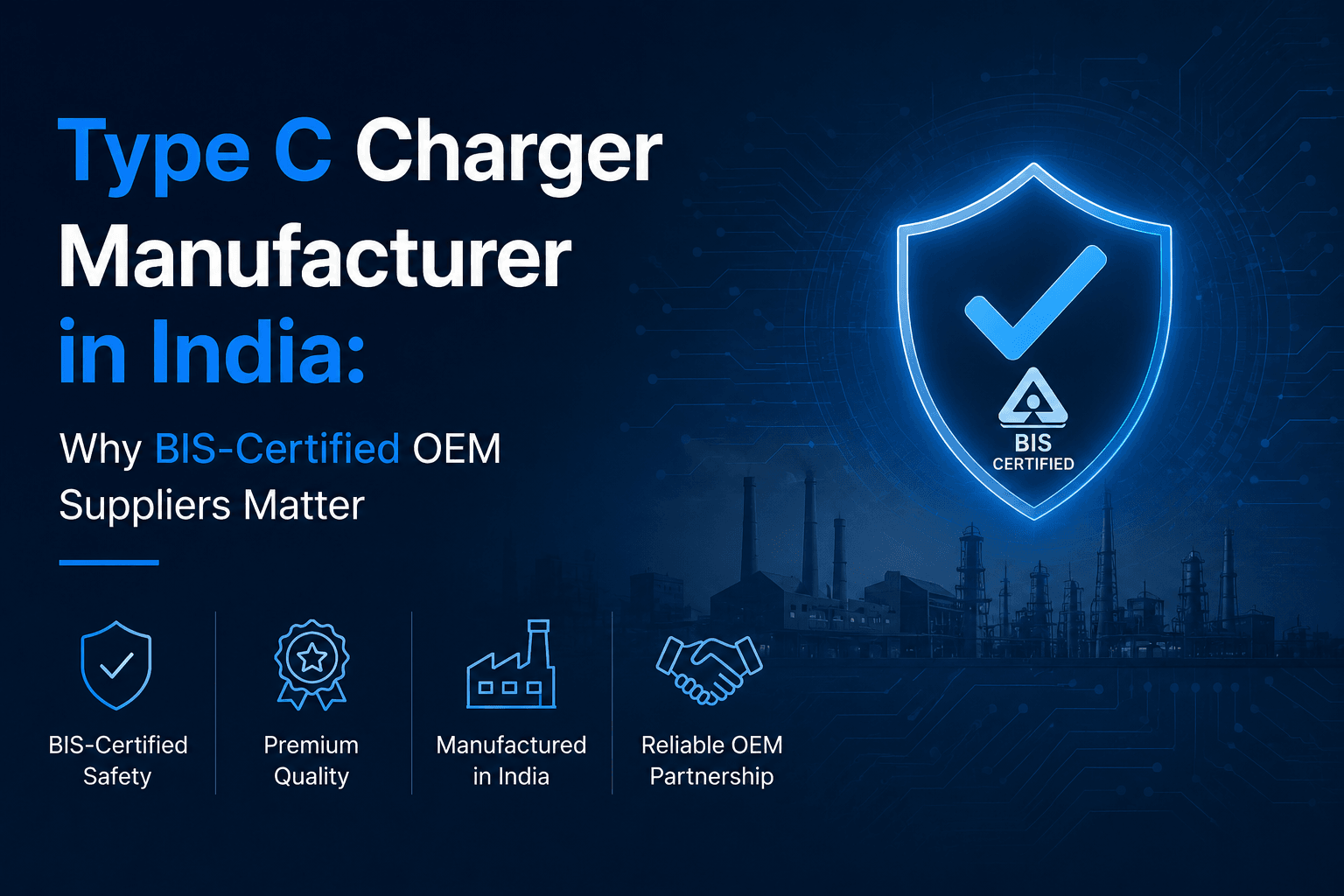 Type C Charger Manufacturer in India: Why BIS-Certified OEM Suppliers Matter
