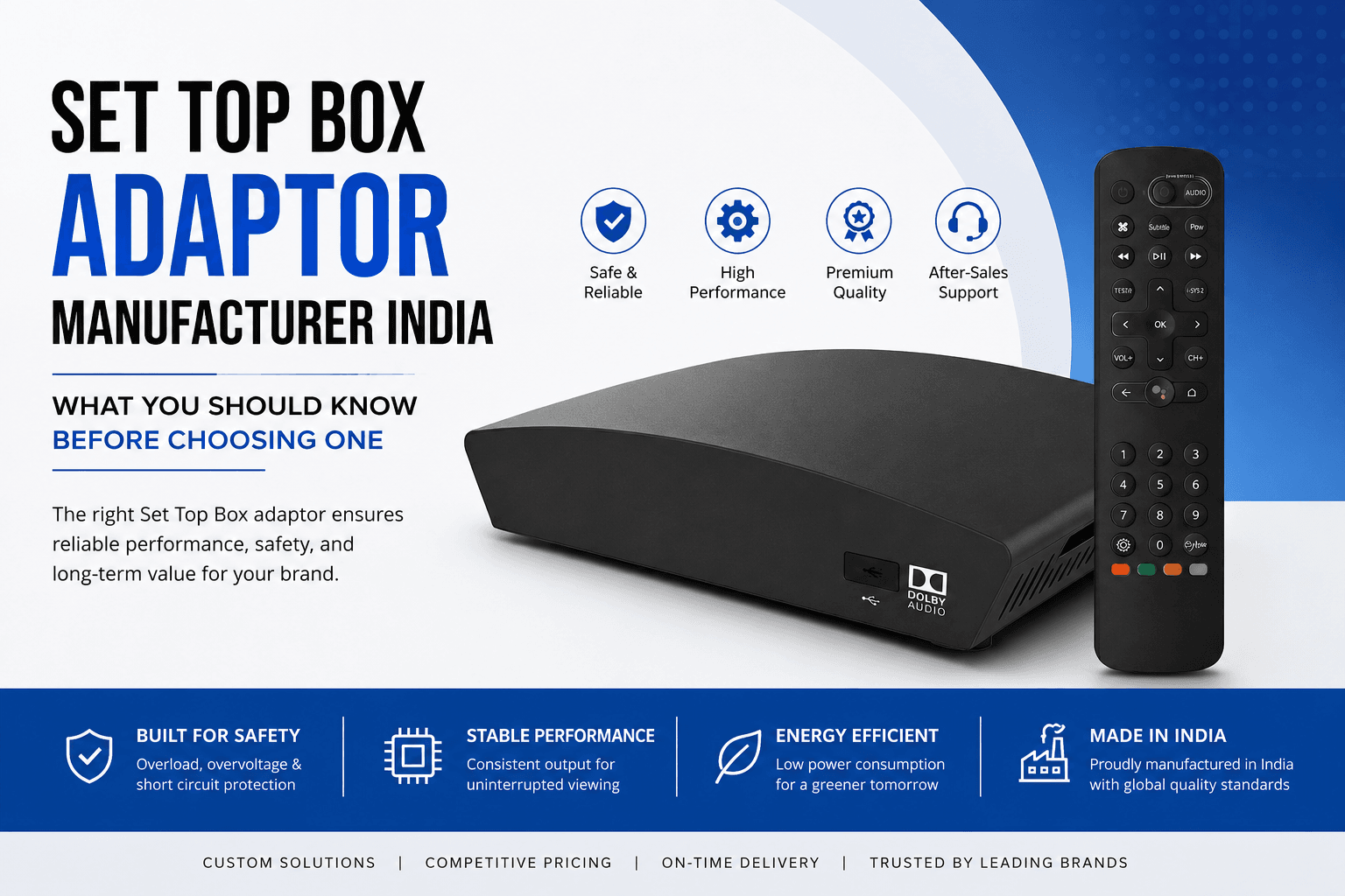 Set Top Box Adaptor Manufacturer India: What You Should Know Before Choosing One